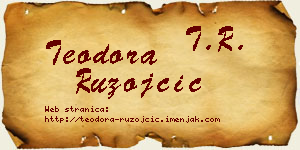 Teodora Ružojčić vizit kartica